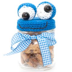 Haakpatroon Muppet Koekiemonster cadeaupotje bij de Breiboerderij