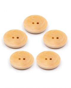 Houten knoop licht gevlamd 30 mm - per stuk bij de Breiboerderij                            