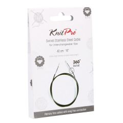 KnitPro Swivel 360 graden wisselbare kabel voor lengte 40 cm (incl. naaldpunten) bij de Breiboerderij                            