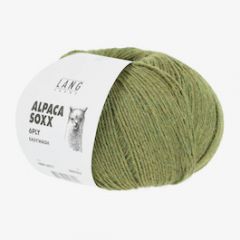 Lang Yarns Alpaca Soxx 6 ply Easywash (17) Groen gemeleerd bij de Breiboerderij