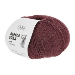 Lang Yarns Alpaca Soxx 6 ply Easywash (62) Wijn Rood gemeleerd bij de Breiboerderij