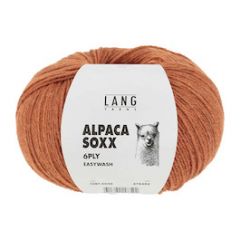 Lang Yarns Alpaca Soxx 6 ply Easywash (59) Oranje gemeleerd bij de Breiboerderij