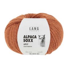 Lang Yarns Alpaca Soxx 6 ply Easywash (59) Oranje gemeleerd bij de Breiboerderij