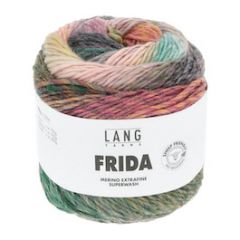 Lang Yarns Frida (05) Groen / Oranje bij de Breiboerderij