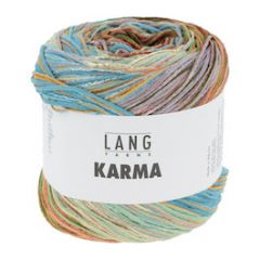 Lang Yarns Karma (04) Oranje / Blauw / Groen bij de Breiboerderij
