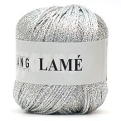 Lang Yarns Lamé (221) Zilver bij de Breiboerderij