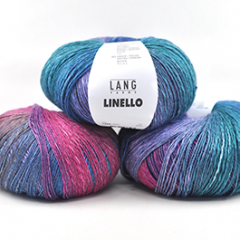 Lang Yarns Linello (10) Blauw/Pink bij de Breiboerderij