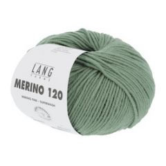 Lang Yarns Merino 120 (91) Vergrijsd Groen bij de Breiboerderij
