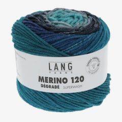 Lang Yarns Merino 120 Dégradé (05) Blauw bij de Breiboerderij