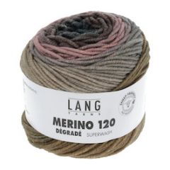 Lang Yarns Merino 120 Dégradé (06) Oud Roze / Vergrijsd Groen bij de Breiboerderij