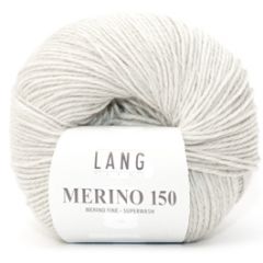 Lang Yarns Merino 150 (223) Zeer Lichtgrijs bij de Breiboerderij