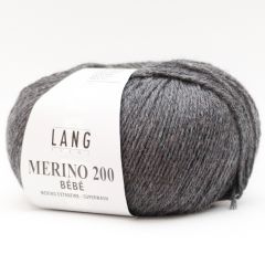 Lang Yarns Merino 200 Bébé (405) Gemeleerd Antraciet 