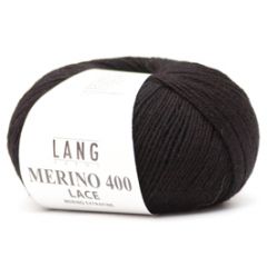 Lang Yarns Merino 400 Lace (04) Zwart bij de Breiboerderij
