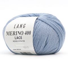 Lang Yarns Merino 400 Lace (34) Grijsblauw bij de Breiboerderij