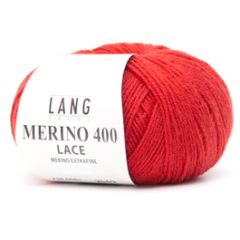 Lang Yarns Merino 400 Lace (61) Rood bij de Breiboerderij