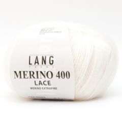Lang Yarns Merino 400 Lace (94) Off-white bij de Breiboerderij