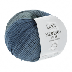 Lang Yarns Merino+ Color (134) Jeans/Groen bij de Breiboerderij
