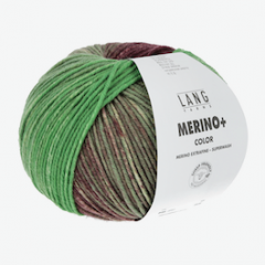 Lang Yarns Merino+ Color (202) Bordeaux/Groen/Roze bij de Breiboerderij