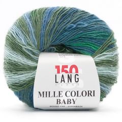 Lang Yarns Mille Colori Baby (33) Blauw stripe bij de Breiboerderij