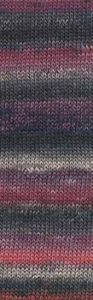 Lang Yarns Mille Colori Socks&Lace Luxe (170) Rood/Grijs bij de Breiboerderij