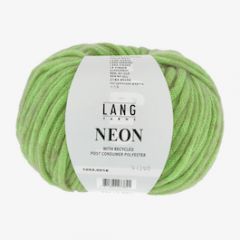 Lang Yarns Neon (16) Neon Groen omhuld met lichtgrijs bij de Breiboerderij