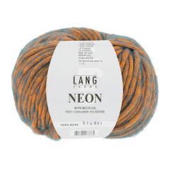 Lang Yarns Neon (35) Oranje omhuld met Blauw bij de Breiboerderij