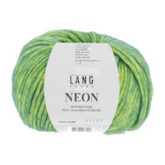 Lang Yarns Neon (88) Neon Groen omhuld met Blauw bij de Breiboerderij