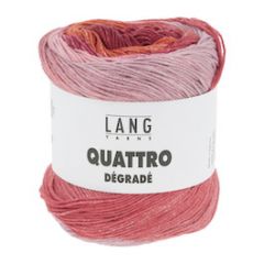 Lang Yarns Quattro Dégradé (02)  Fuchsia / Rood / Roze bij de Breiboerderij