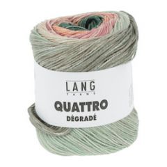 Lang Yarns Quattro Dégradé (09) Mint / Groen / Abrikoos bij de Breiboerderij