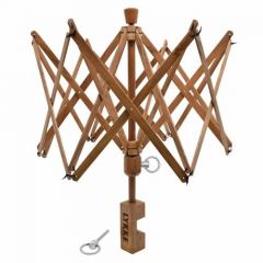 LYKKE paraplu haspel met tafelhouder (Acacia Wood) bij de Breiboerderij                            