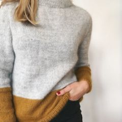 Patroon Contrast Sweater - by PetiteKnit (engels/nederlands) bij de Breiboerderij                            