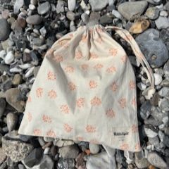 Knitter's String Bag - PetiteKnit - Apricot Flower - LIMITED EDITION! bij de Breiboerderij                            