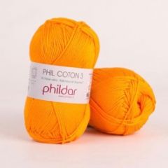 Phildar Phil Coton 3 Mandarine bij de Breiboerderij