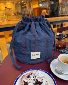 PetiteKnit - Knitter's Project Bag - Seersucker Twin Stripe - (Limited Edition) bij de Breiboerderij                            