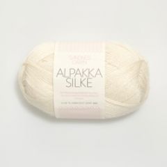 Sandnes Garn Alpakka Silke (1002) Crème Wit bij de Breiboerderij!