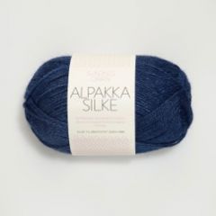 Sandnes Garn Alpakka Silke (6063) Inkt Blauw  bij de Breiboerderij
