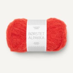   Sandnes Garn Børstet Alpakka (4018) Scarlet Red bij de Breiboerderij                          