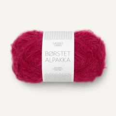 Sandnes Garn Børstet Alpakka (4255) Rumba Red bij de Breiboerderij                            