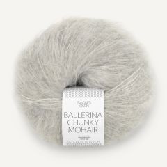 Sandnes Garn BALLERINA CHUNKY MOHAIR (1022) Licht Grijs gemeleerd bij de Breiboerderij                            