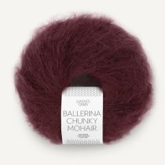 Sandnes Garn BALLERINA CHUNKY MOHAIR (4372) Diep Bordeaux bij de Breiboerderij                            