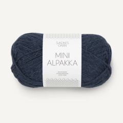 Sandnes Garn Mini Alpakka (6081) Diep Donker Blauw bij de Breiboerderij                       
