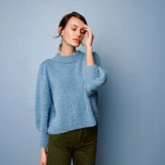 Breipakket Puff Sweater Sandnes Garn - Börstet Alpakka (v.a. maat XS/S) - met patroon NL