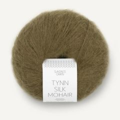 Sandnes Garn Tynn Silk Mohair (9873) Dark Olive bij de Breiboerderij                            