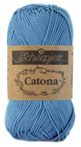 Scheepjes Catona 25 (511) Mat blauw bij de Breiboerderij