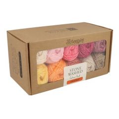 Scheepjes Stone Washed colour pack - 10 x 25 gram - Manifest - Roze / Oranje                            