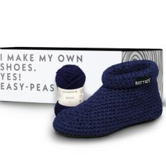 Botties - Complete Haak Kit - Sloffen - maat 4041 - grijs bij de Breiboerderij                            
                            