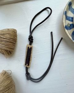 PetiteKnit - Leren Bag Charm - Juno Bag - Donkerbruin