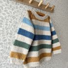 Breipakket Sandnes Garn - STRIPED SWEATER - collectie 1910 -  patroon in NL bij de Breiboerderij                            