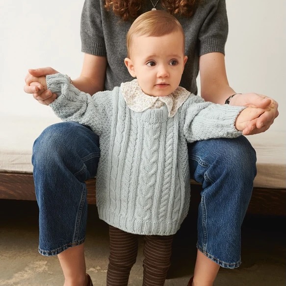 Breipakket CASPIAN SWEATER BABY - collectie 2505 Sandnes Garn  - DUO
