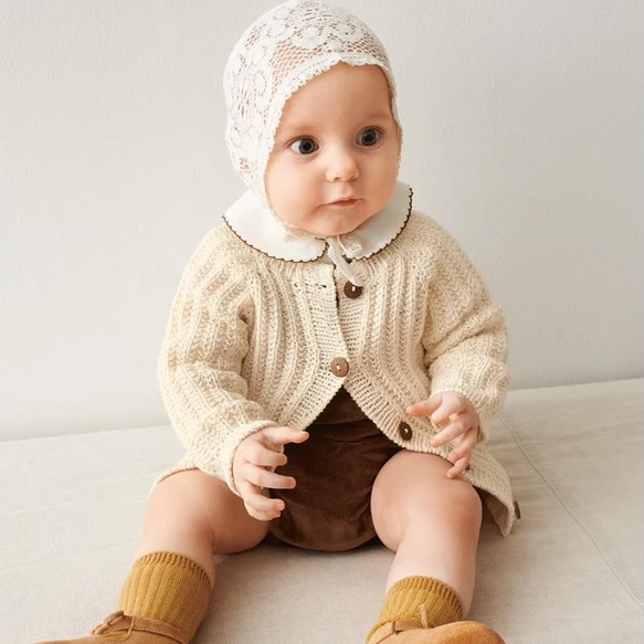 Breipakket ELLIS CARDIGAN BABY - collectie 2505 Sandnes Garn  - Mandarin Petit